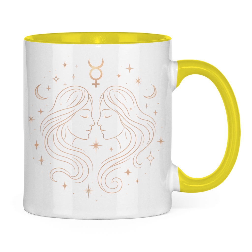 Two-tone Zodiac Coffee Mug - Gemini | Celestia Spirit