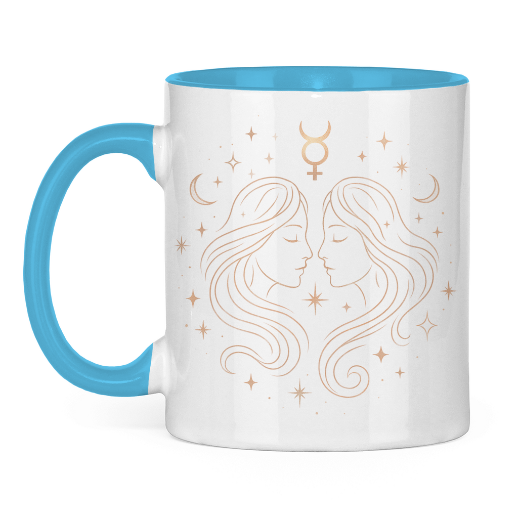 Two-tone Zodiac Coffee Mug - Gemini | Celestia Spirit
