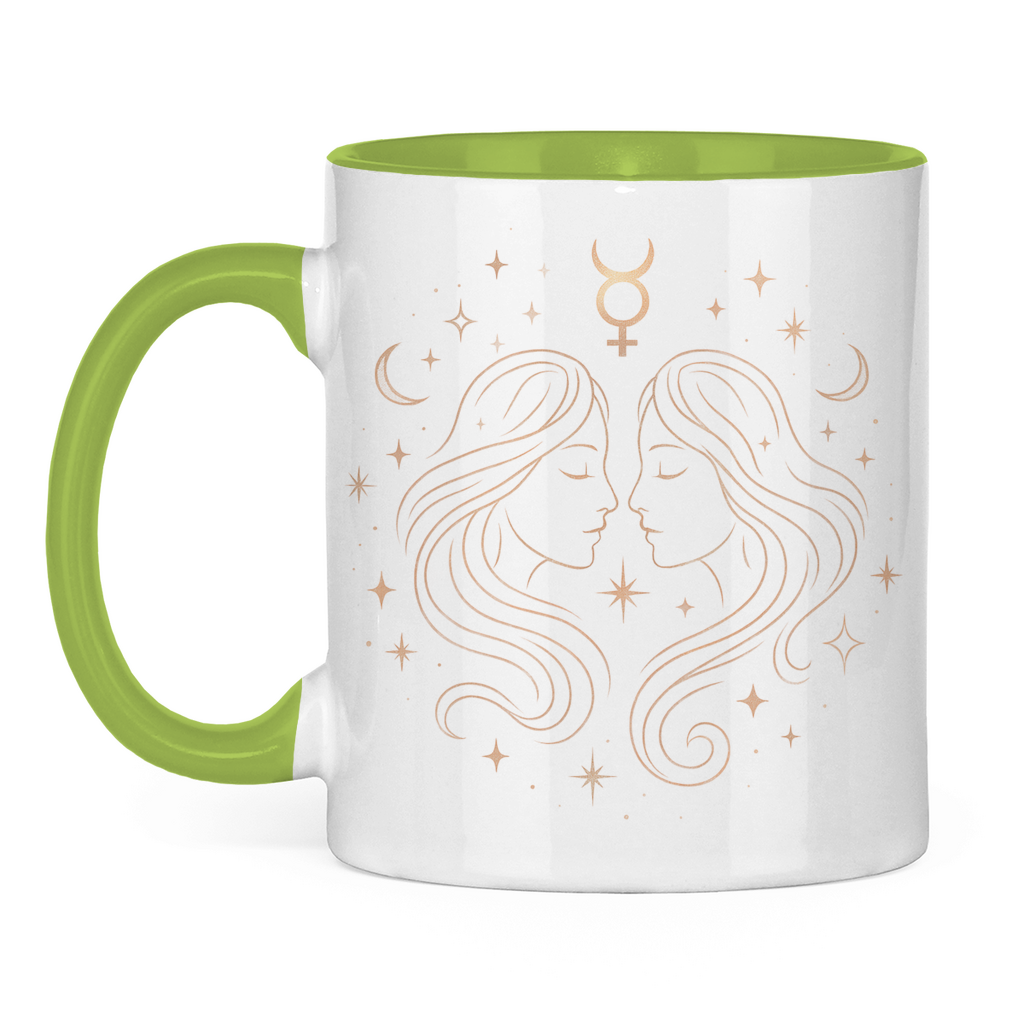 Two-tone Zodiac Coffee Mug - Gemini | Celestia Spirit