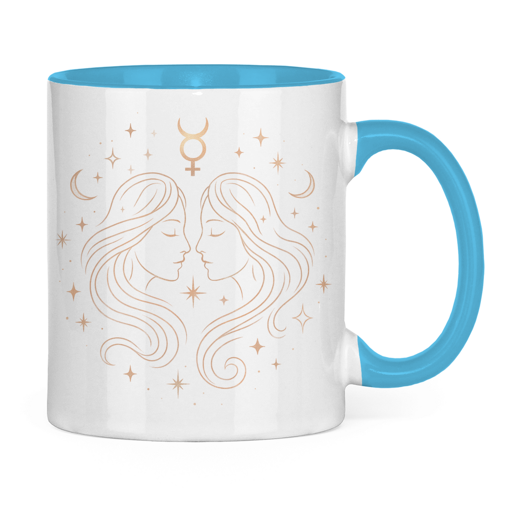 Two-tone Zodiac Coffee Mug - Gemini | Celestia Spirit