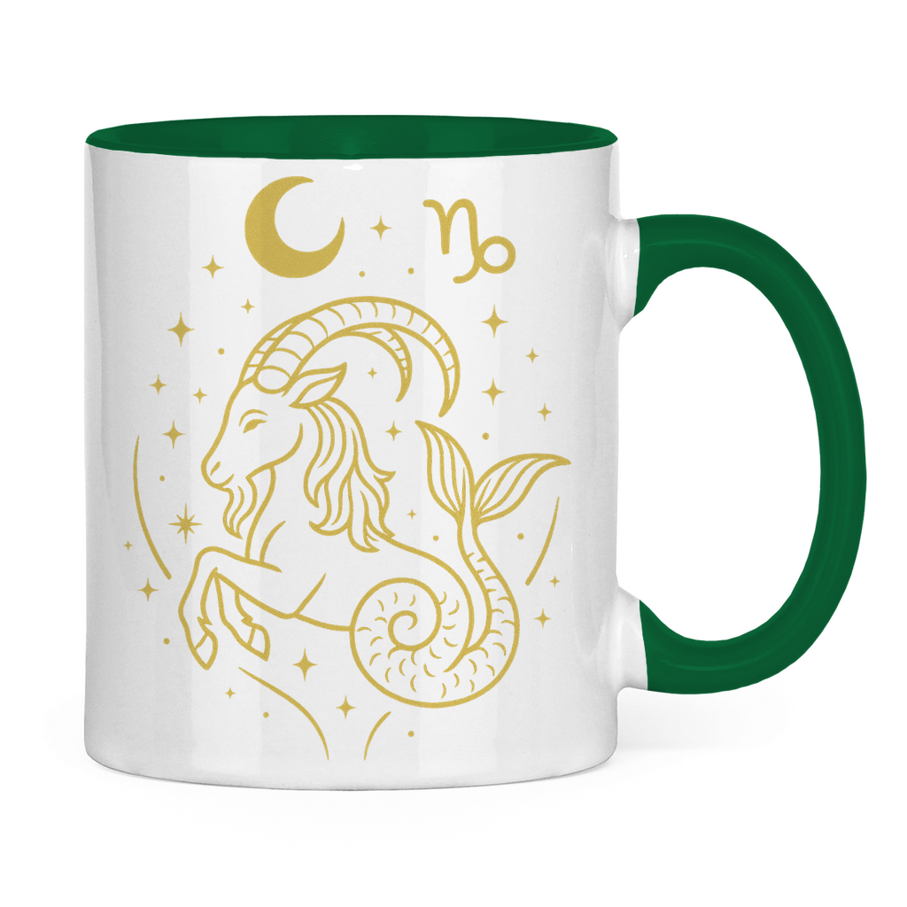 zweifarbige Sternzeichen Steinbock Kaffee Tasse | Celestia Spirit | Spirituelle Mode