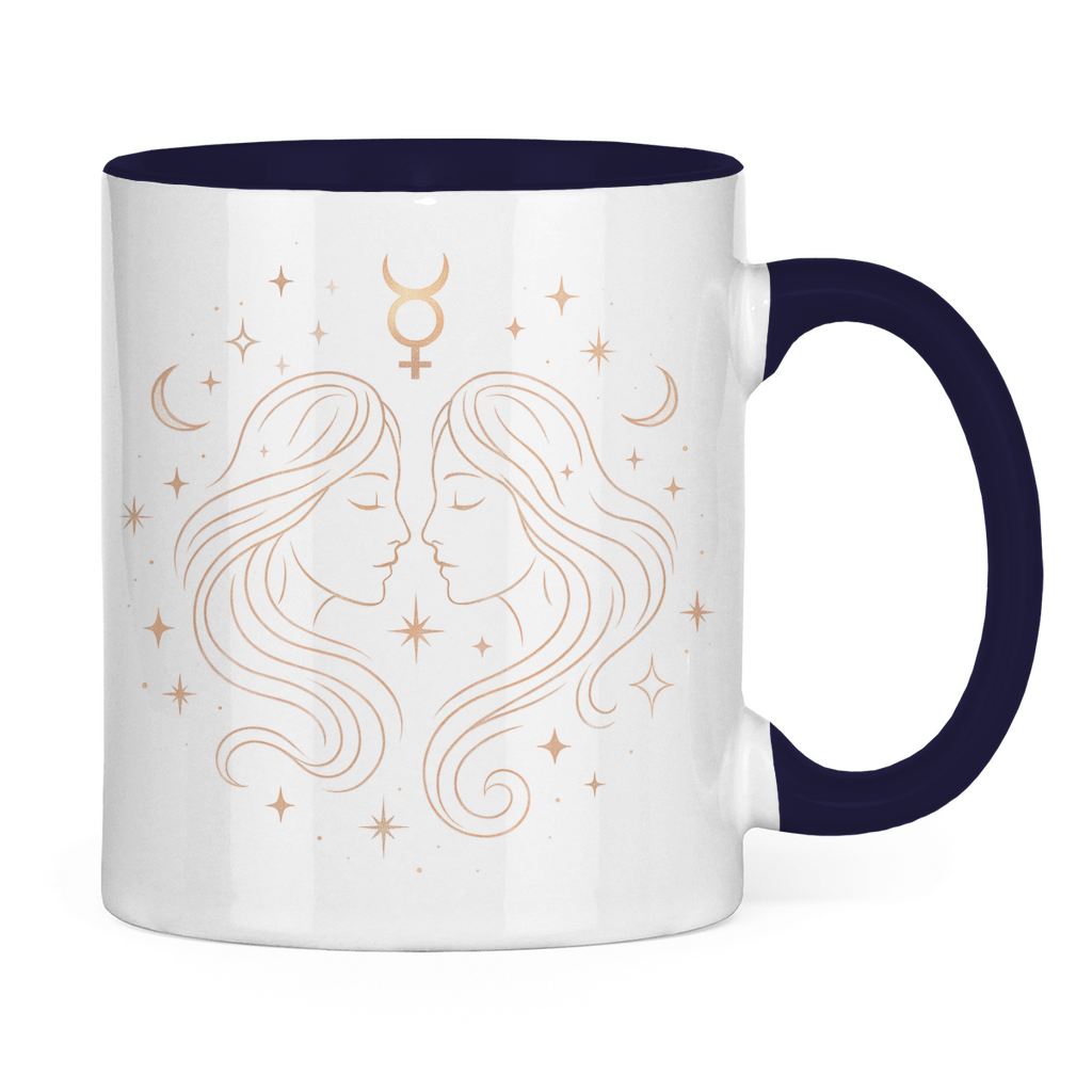 Two-tone Zodiac Coffee Mug - Gemini | Celestia Spirit