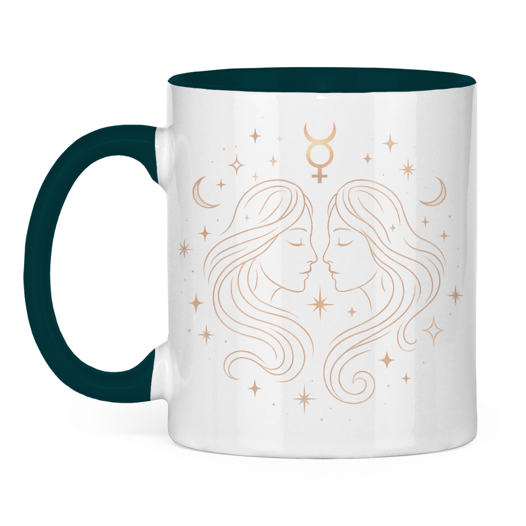 Two-tone Zodiac Coffee Mug - Gemini | Celestia Spirit