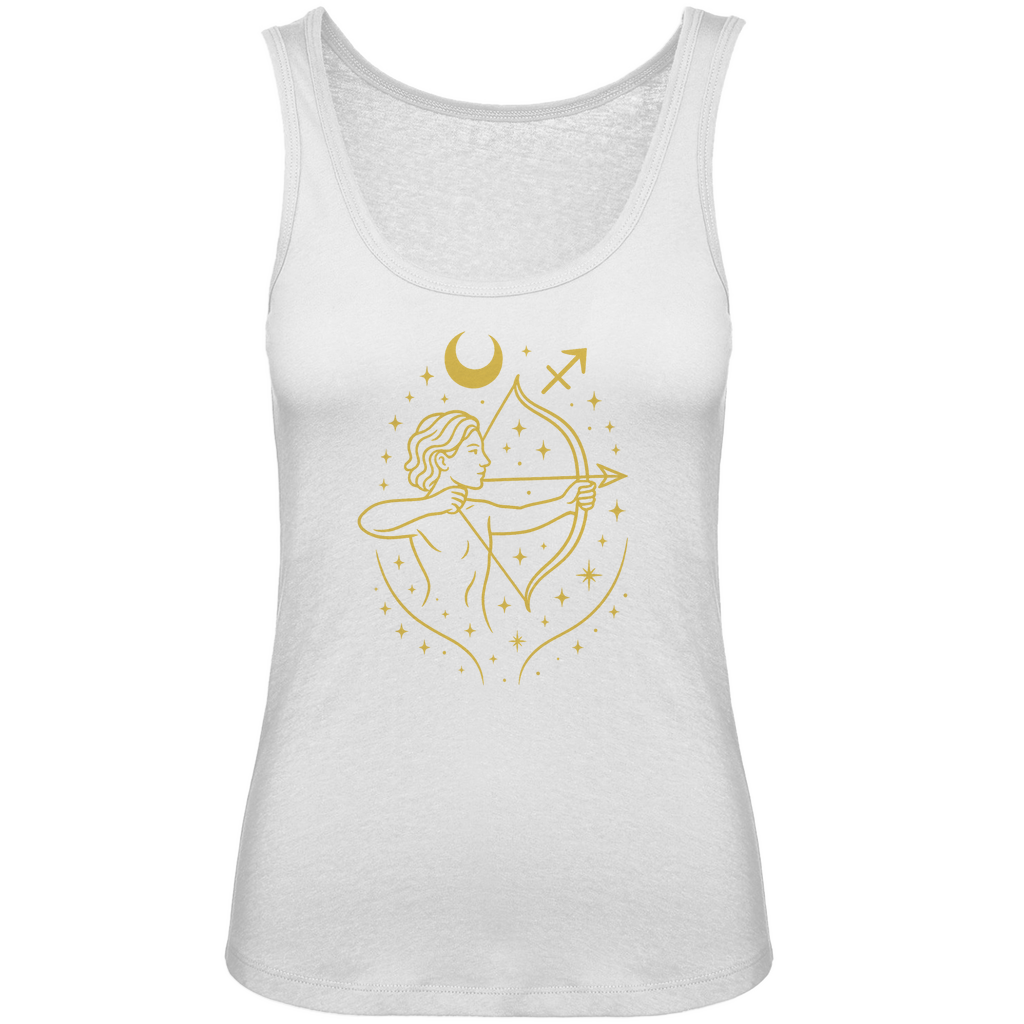 Bio Damen Tank Top – Sternzeichen Schütze | Celestia Spirit | Spirituelle Mode