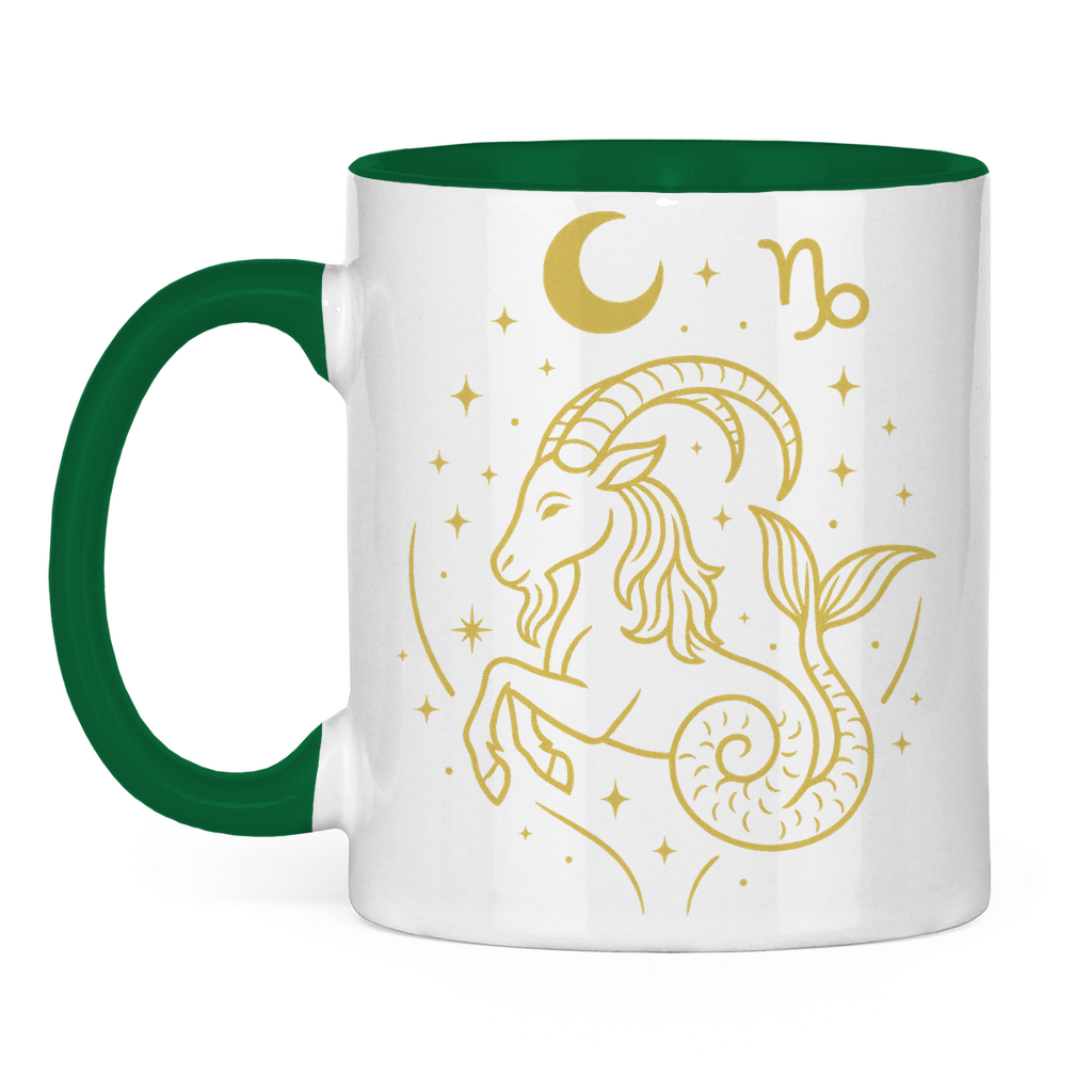 zweifarbige Sternzeichen Steinbock Kaffee Tasse | Celestia Spirit | Spirituelle Mode