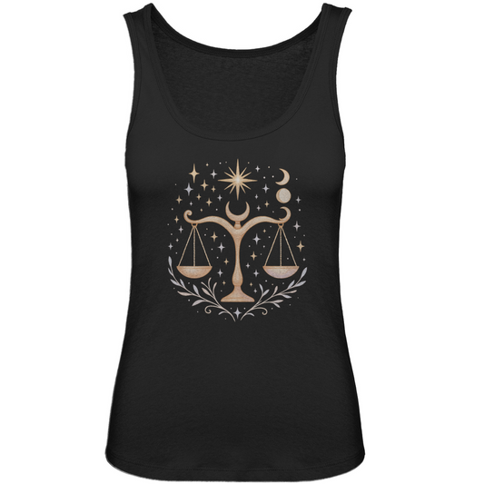 Bio Damen Tank Top – Sternzeichen Waage | Celestia Spirit | Spirituelle Mode