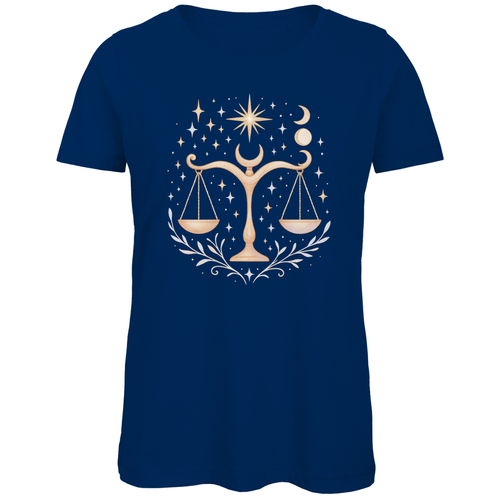 Bio Damen T-Shirt – Sternzeichen Waage | Celestia Spirit | Spirituelle Mode