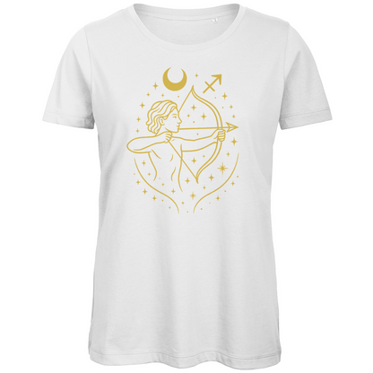 Bio Damen T-Shirt – Sternzeichen Schütze | Celestia Spirit | Spirituelle Mode