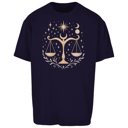 Oversize T-Shirt – Sternzeichen Waage | Celestia Spirit | Spirituelle Mode