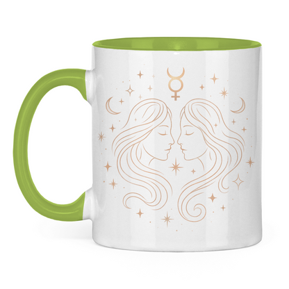Two-tone Zodiac Coffee Mug - Gemini | Celestia Spirit