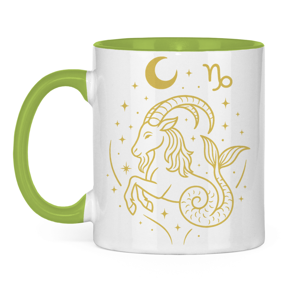 zweifarbige Sternzeichen Steinbock Kaffee Tasse | Celestia Spirit | Spirituelle Mode