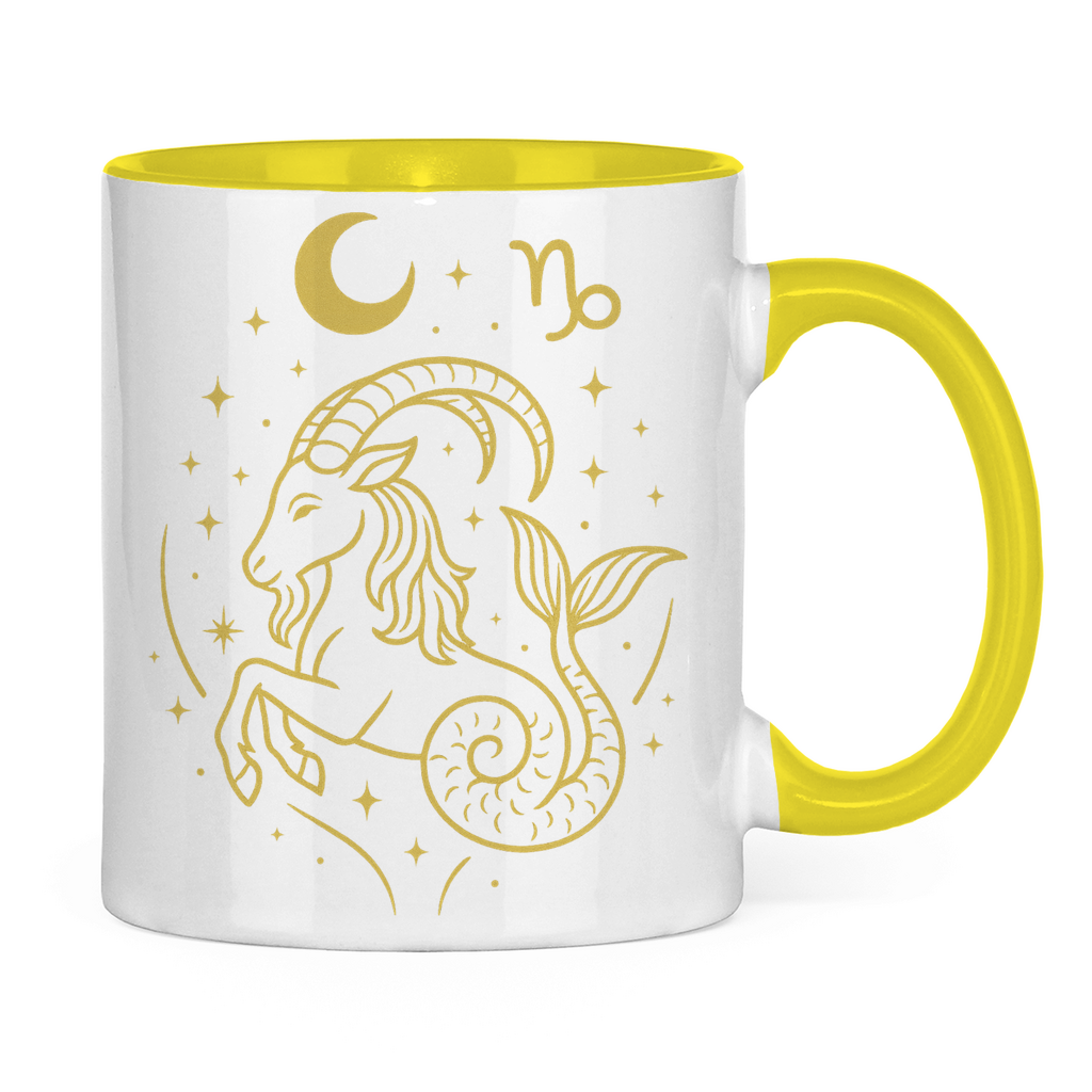 zweifarbige Sternzeichen Steinbock Kaffee Tasse | Celestia Spirit | Spirituelle Mode