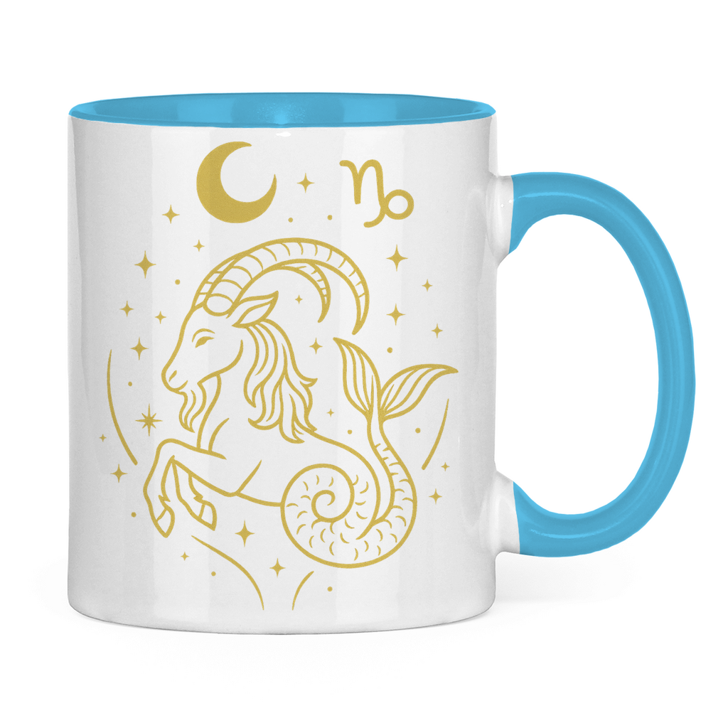 zweifarbige Sternzeichen Steinbock Kaffee Tasse | Celestia Spirit | Spirituelle Mode