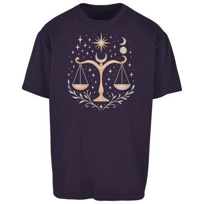 Oversize T-Shirt – Sternzeichen Waage | Celestia Spirit | Spirituelle Mode