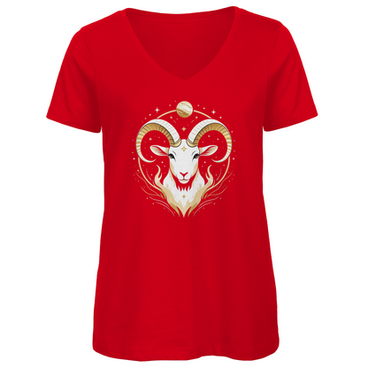 Premium Organic V-Neck T-Shirt - Aries | Women | Celestia Spirit