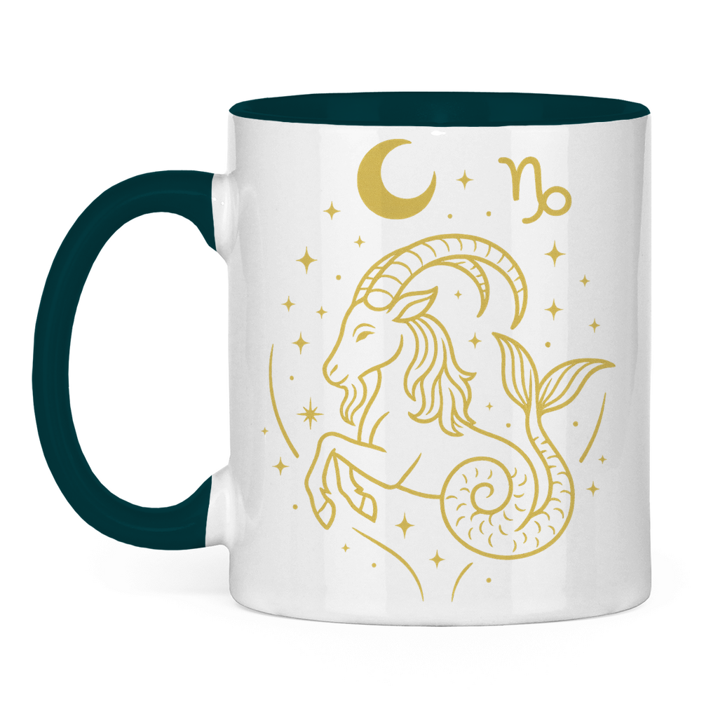 zweifarbige Sternzeichen Steinbock Kaffee Tasse | Celestia Spirit | Spirituelle Mode