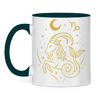 zweifarbige Sternzeichen Steinbock Kaffee Tasse | Celestia Spirit | Spirituelle Mode