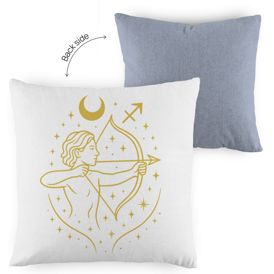 zweifarbiges Zierkissen – Sternzeichen Schütze | Celestia Spirit | Spirituelle Mode