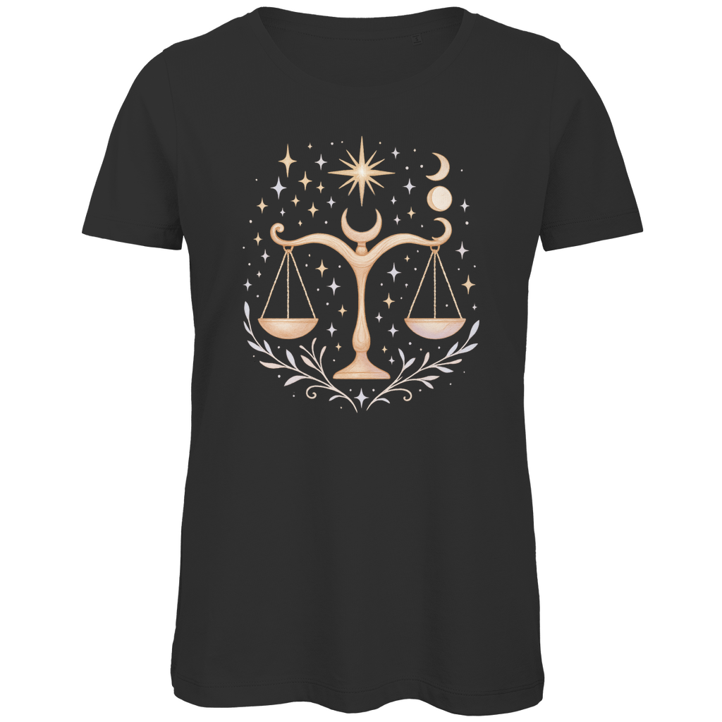 Bio Damen T-Shirt – Sternzeichen Waage | Celestia Spirit | Spirituelle Mode