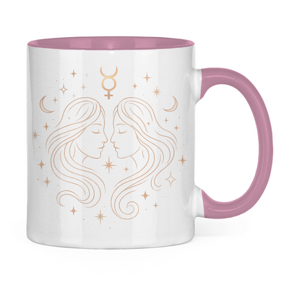 Two-tone Zodiac Coffee Mug - Gemini | Celestia Spirit
