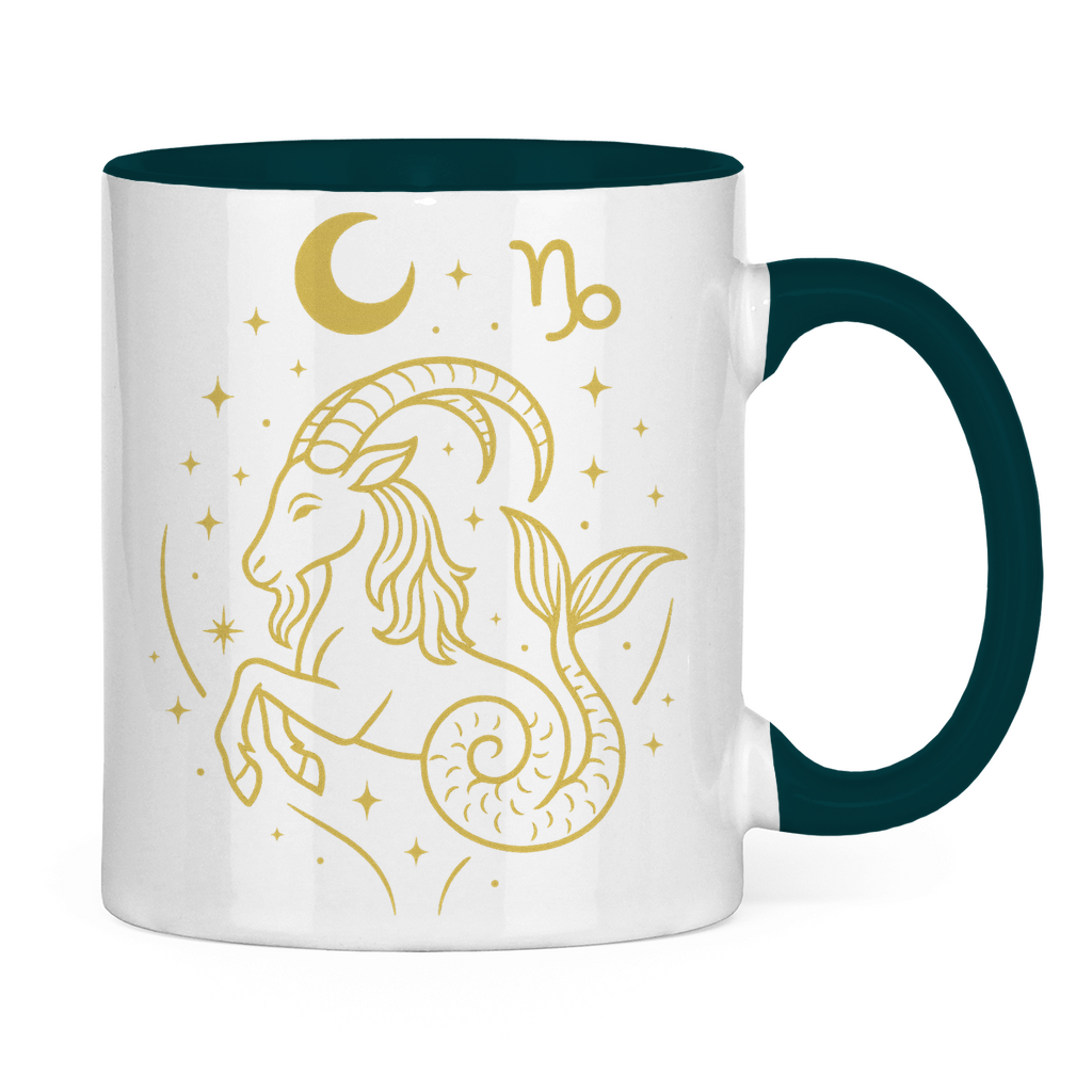 zweifarbige Sternzeichen Steinbock Kaffee Tasse | Celestia Spirit | Spirituelle Mode