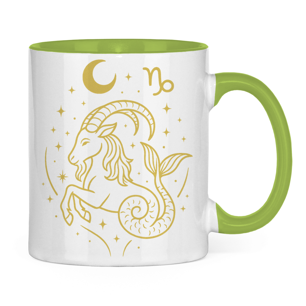 zweifarbige Sternzeichen Steinbock Kaffee Tasse | Celestia Spirit | Spirituelle Mode