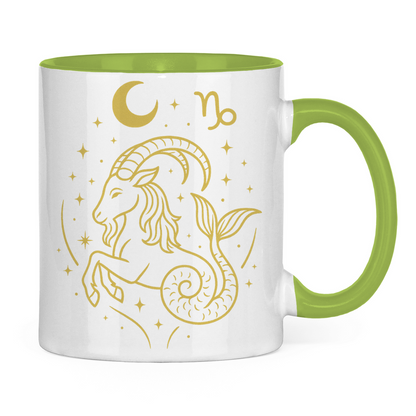 zweifarbige Sternzeichen Steinbock Kaffee Tasse | Celestia Spirit | Spirituelle Mode