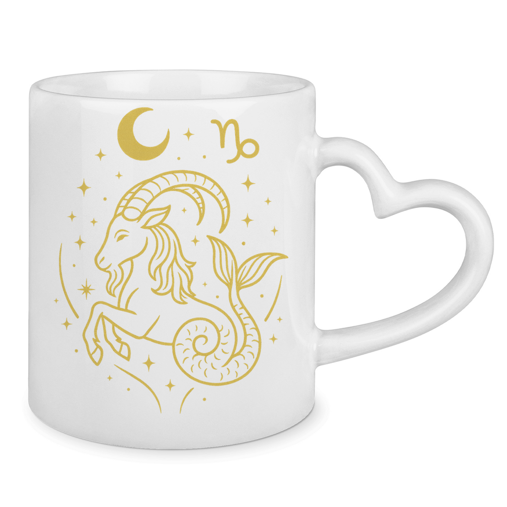 Sternzeichen Steinbock - Tasse mit Herzhenkel | Celestia Spirit | Spirituelle Mode