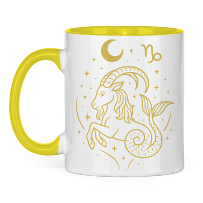 zweifarbige Sternzeichen Steinbock Kaffee Tasse | Celestia Spirit | Spirituelle Mode