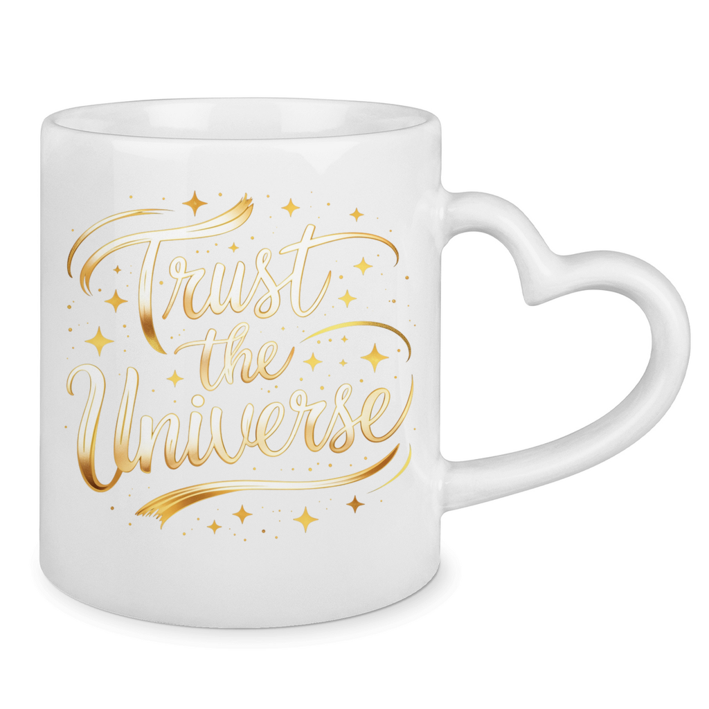 Mug with heart handle - Trust the Universe | Celestia Spirit