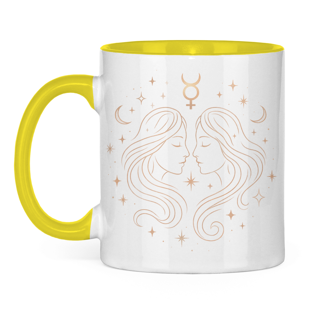 Two-tone Zodiac Coffee Mug - Gemini | Celestia Spirit