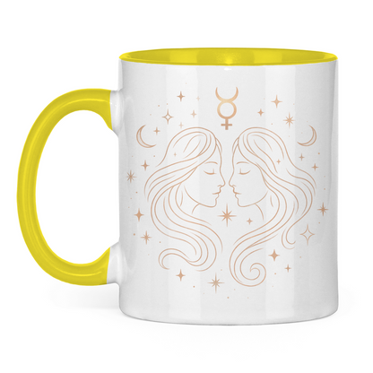 Two-tone Zodiac Coffee Mug - Gemini | Celestia Spirit