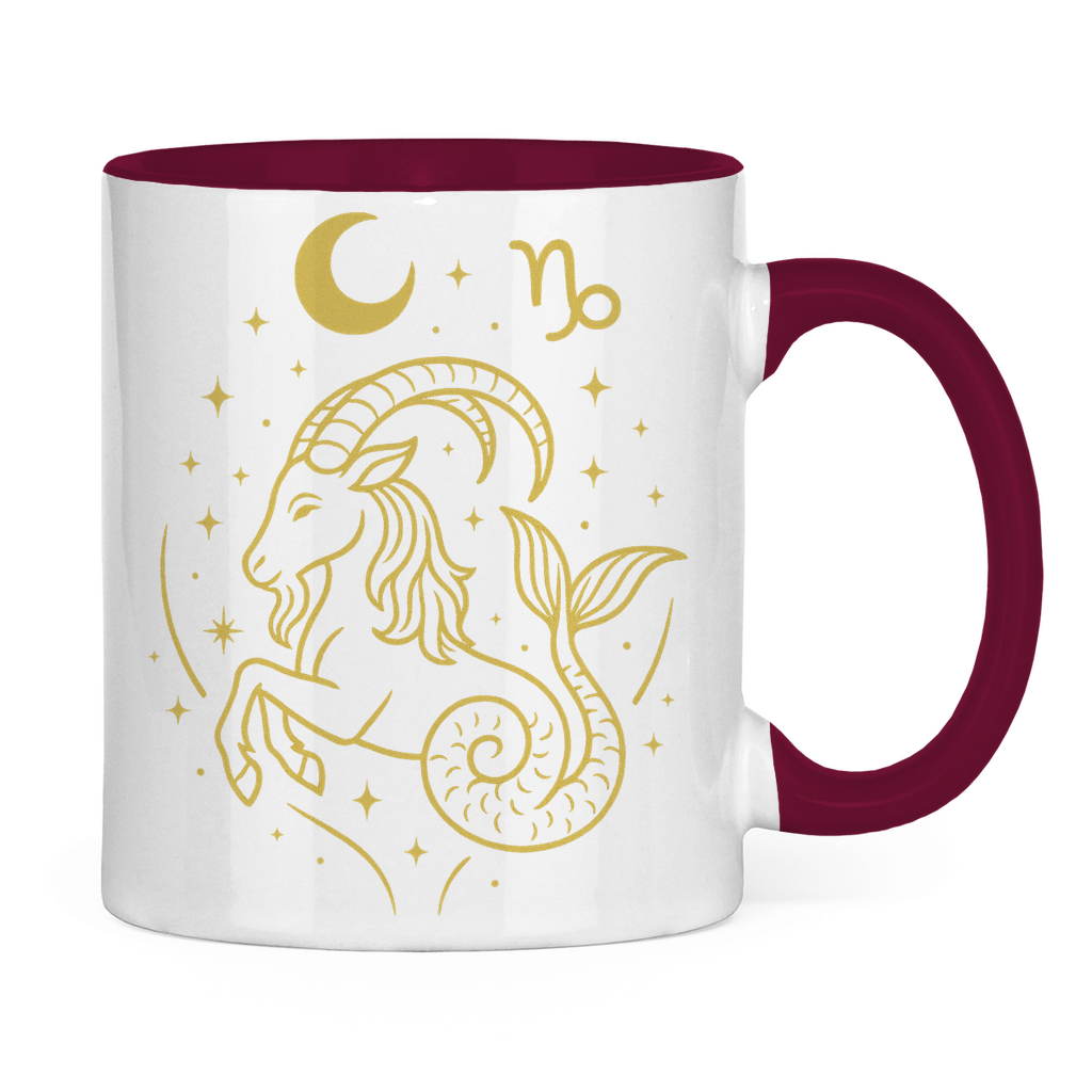 zweifarbige Sternzeichen Steinbock Kaffee Tasse | Celestia Spirit | Spirituelle Mode