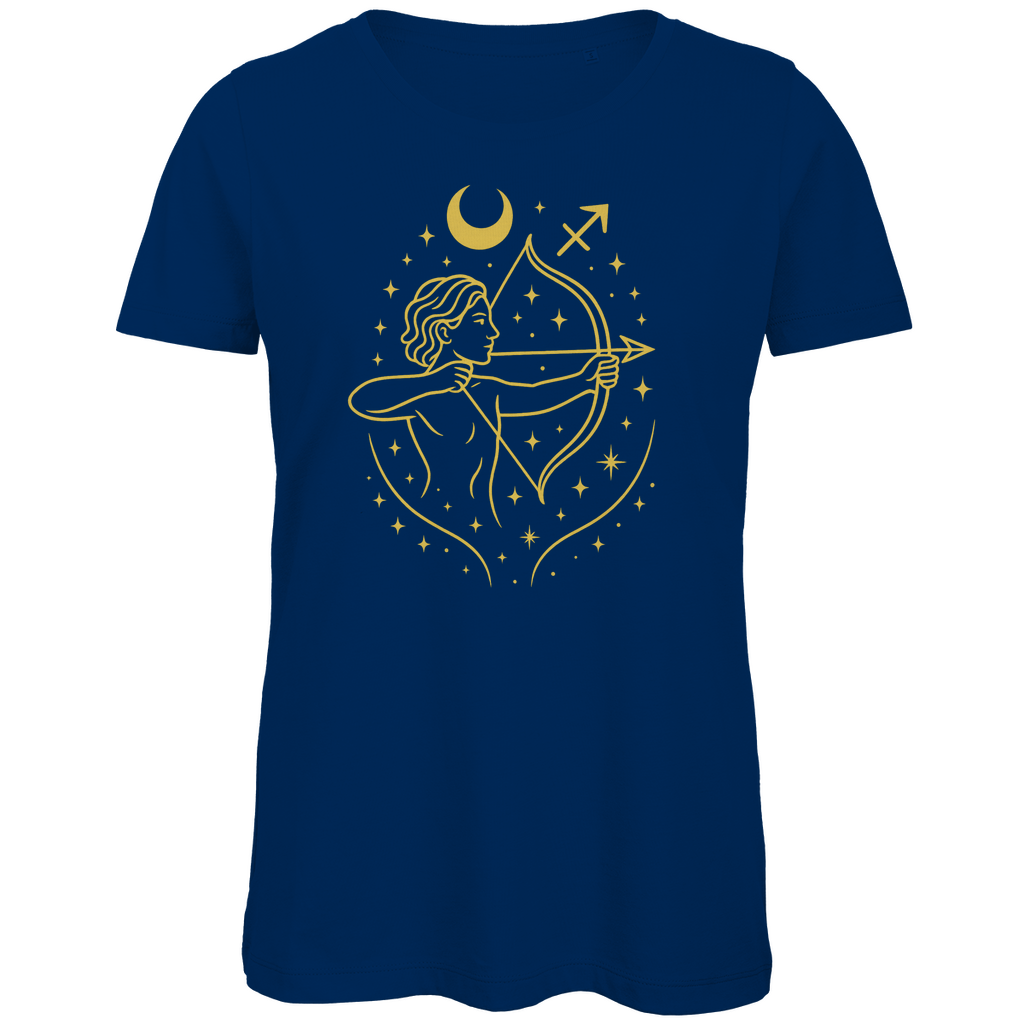 Bio Damen T-Shirt – Sternzeichen Schütze | Celestia Spirit | Spirituelle Mode