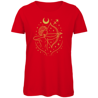 Bio Damen T-Shirt – Sternzeichen Schütze | Celestia Spirit | Spirituelle Mode