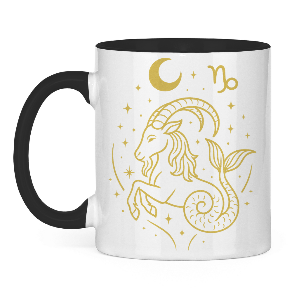 zweifarbige Sternzeichen Steinbock Kaffee Tasse | Celestia Spirit | Spirituelle Mode