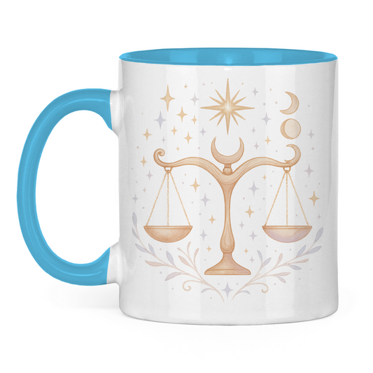 zweifarbige Sternzeichen Waage Kaffee Tasse | Celestia Spirit | Spirituelle Mode